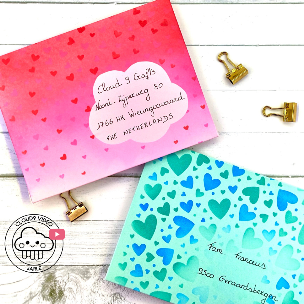 EASY envelope decoration with stencils